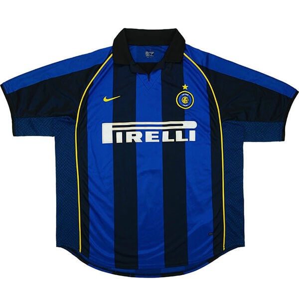 Tailandia Camiseta Inter De Milán Replica Primera Ropa Retro 2001 2002 Azul